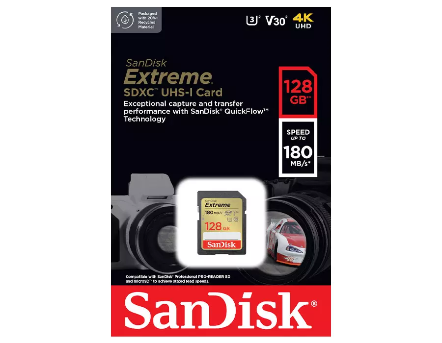 Karta SanDisk Extreme SDXC 128 GB to pewność i bezpieczeństwo dla cennych ujęć